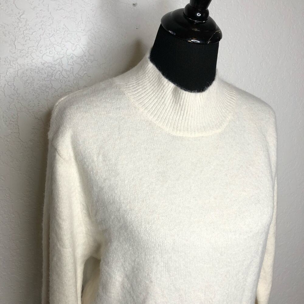 Raga Cream Wrap Open Back Mock Turtleneck Sweater… - image 2